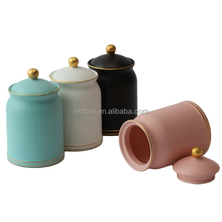 High Quality Morden Ceramic Cookie Storage Jar Porcelain Jar