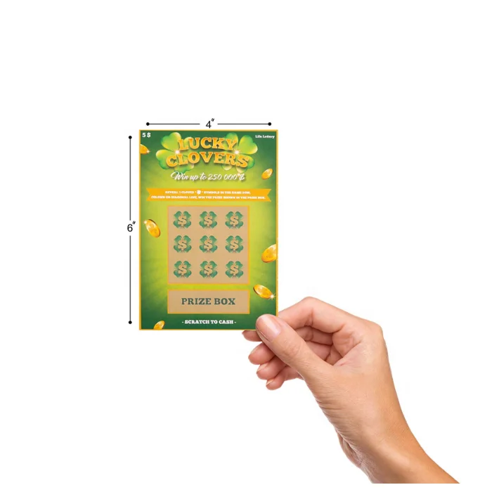 Custom CMYK Printing Manufacturer Lotto Lottery Tickets Game Paper Scratch Lottery Ticket