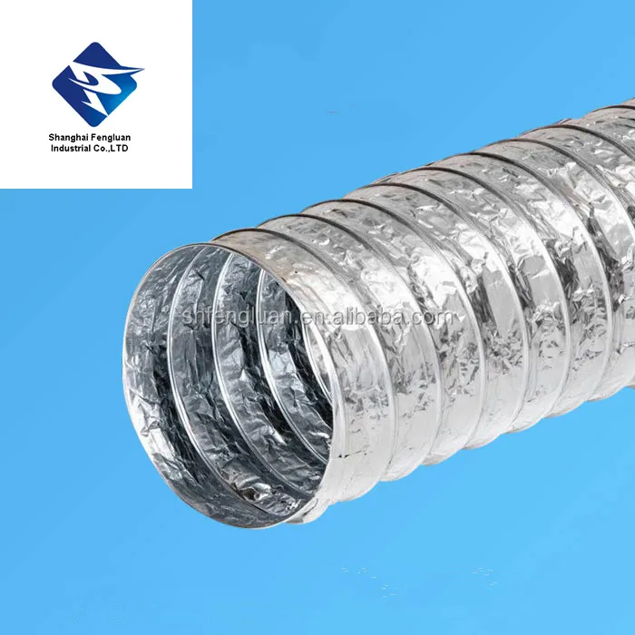 Однослойный гибкий воздуховод/трубка из алюминиевой фольги