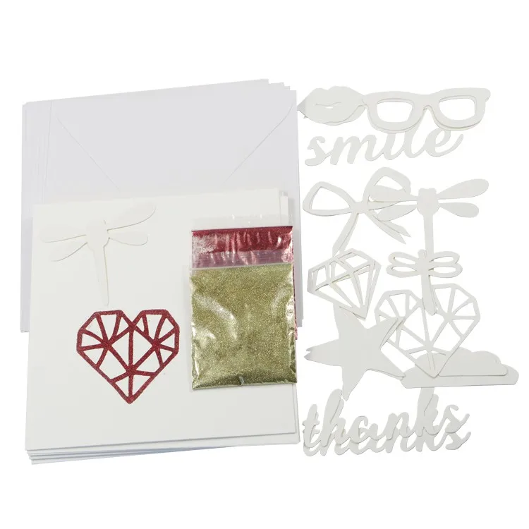 Ephemera set printed cardstock Die-cut felt die cut cardboard shapes