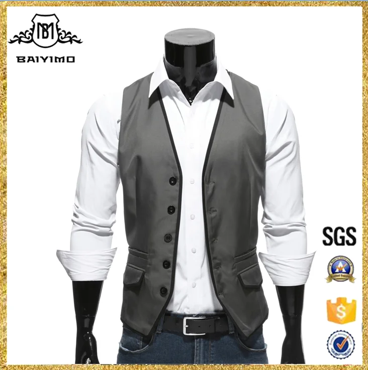 
Горячие продажа мода v-образным вырезом жилет костюм жилет дизайн для мужчин 