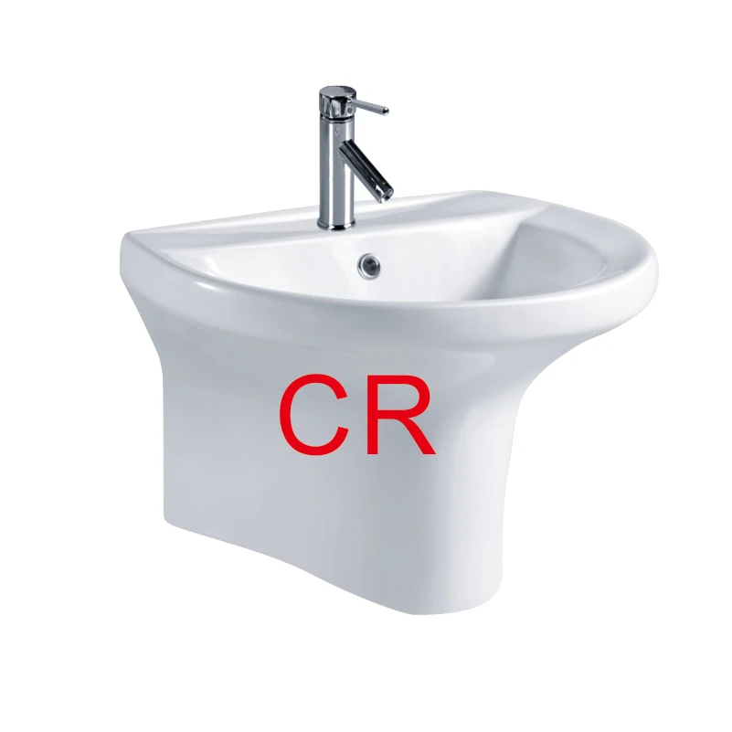 hotel washing basin wall hung wash basin semi pedestal basin