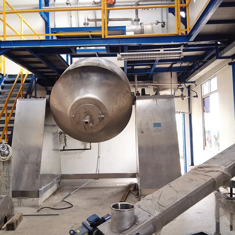 
Double conical vacuum dryer for metal powder with organic solvent and SZG rotary vacuum dryer 