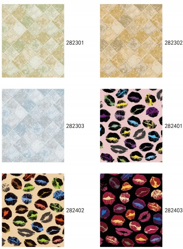 Modern beautiful heat sensitive wallpaper pvc vinyl wallpaper