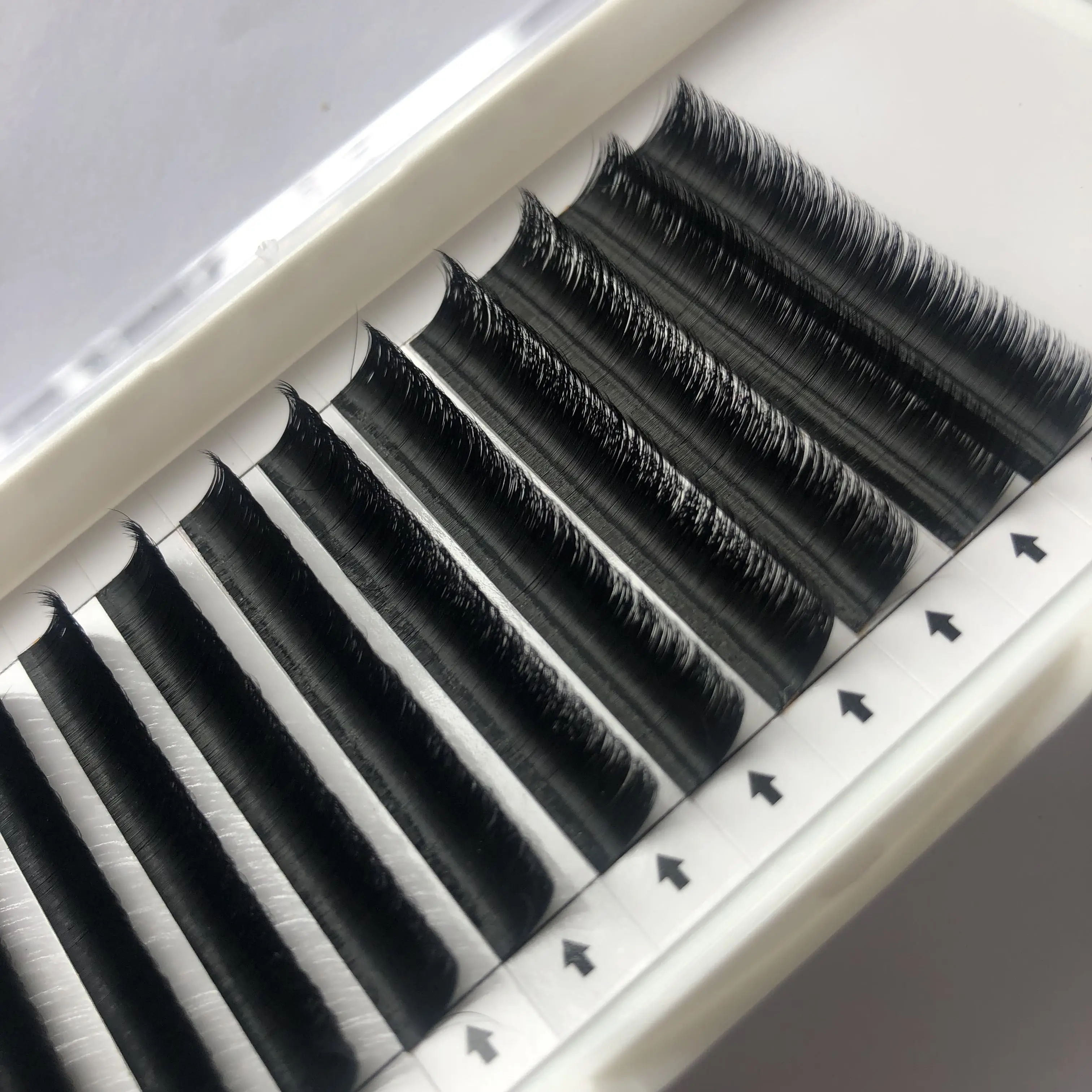 Высококачественные накладные ресницы из корейского волокна pbt ручной работы, индивидуальный объем, наращивание ресниц