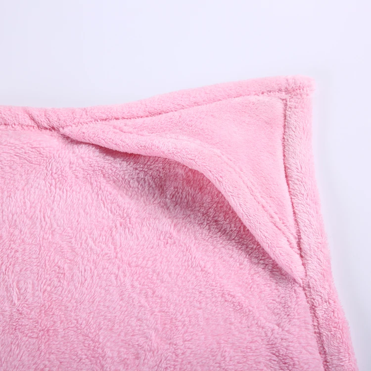 
Cute design collapsible coral fleece hooded children baby swaddle blanket 
