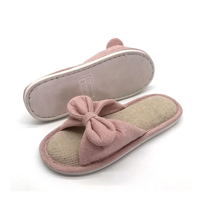 Butterfly Cozy Toe Lady Open Toe Indoor Slipper