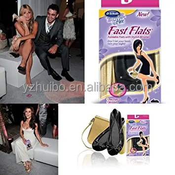 Rolly плоские-Женские Складные портативные туфли-лодочки на плоской подошве с сумкой для переноски