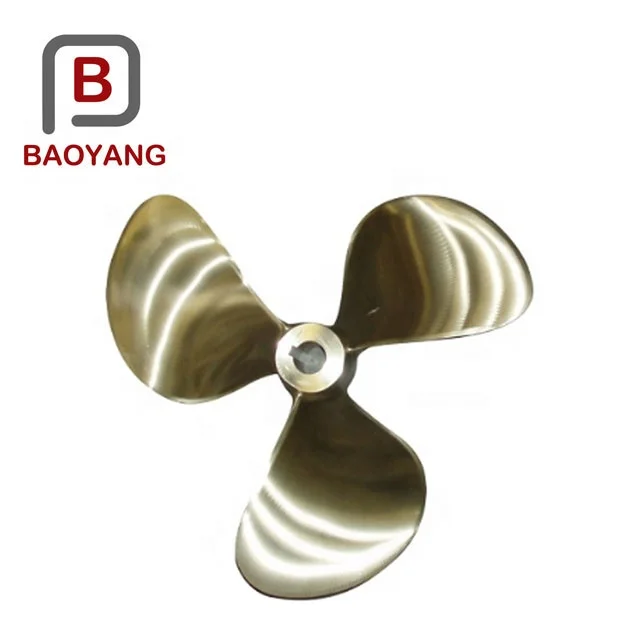 Large Fishing Marine Inflatable High Speed Brass Bronze 3 Blade Propeller Boat Propeller