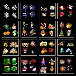 Christmas Lights Projector, 15 Patterns Outdoor LED Rotating Snowflake Projection Light Show Spotlight