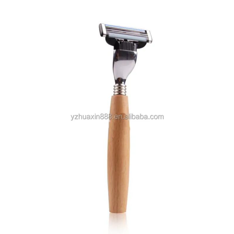 
2016 new design hot sale wood handle razor for hotel 