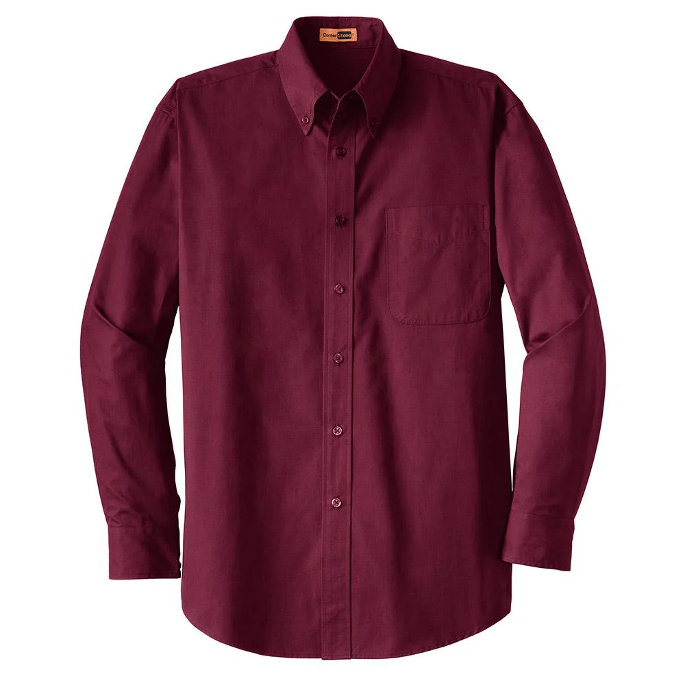 Custom Plain Formal Fit Long Sleeve Superpro Twill Men Polo Work Shirt