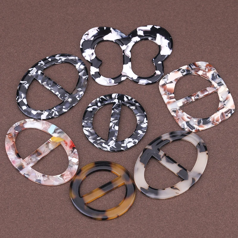 
custom made resin cellulose acetate plastic blet buckle for garment 