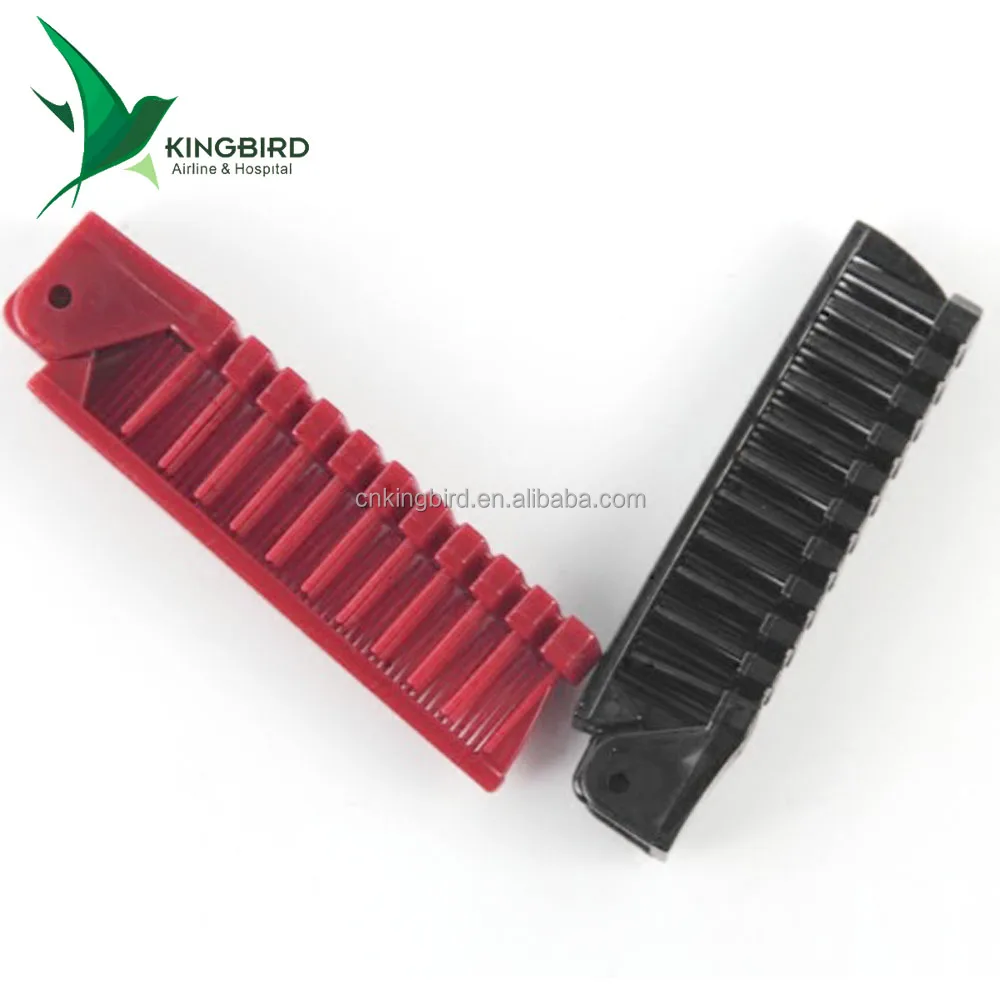 OEM Custom Logo v Plastic Hotel Pocket Comb