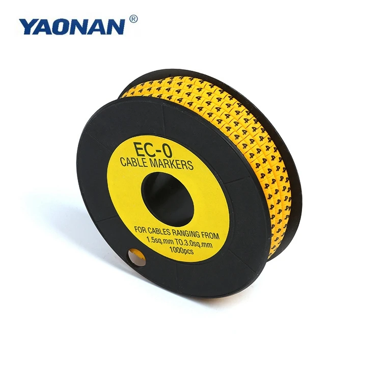 PVC Heat Resistant Clip Cable Marker/ Ec-1 Cable Marker Ferrules