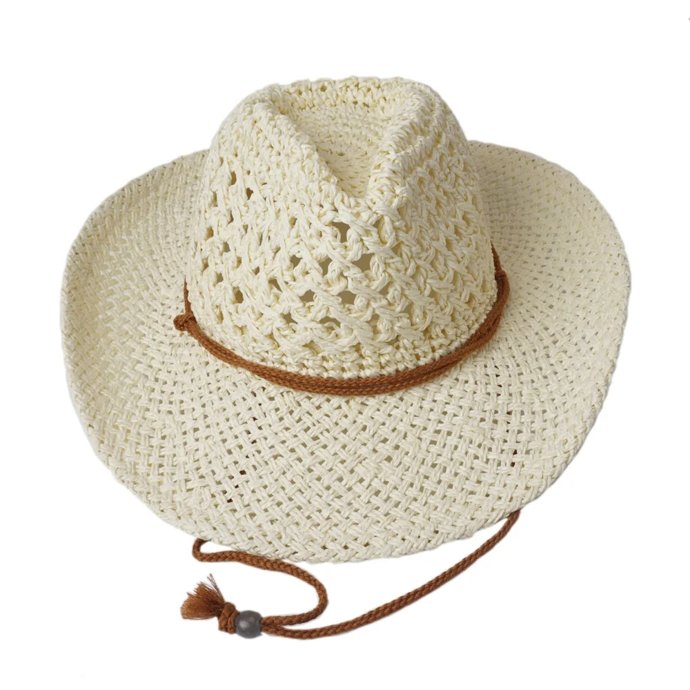 
2020 Simple style high quality black cowboy straw hat 