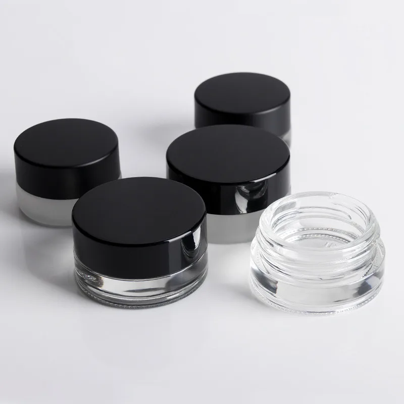 Glass Jars for cosmetics travel balms oils powders creams ointments grease small safe pots lids lot