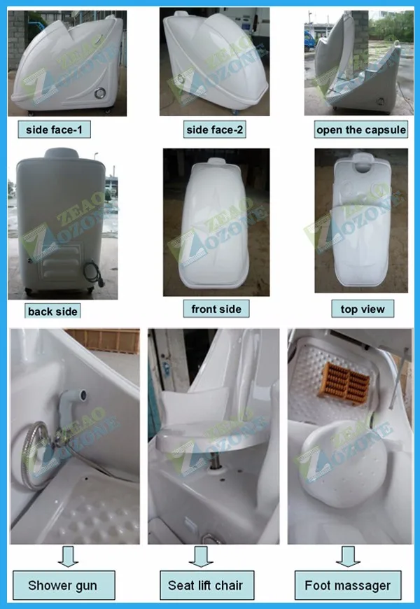 Fiberglass vapor capsule herbs and ozone seat spa pod steam anti-aging capsule