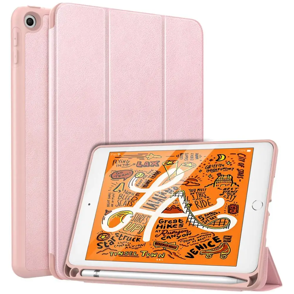 Moko Smart Tablet Cover Case for iPad mini 5 2019 with Pencil Holder