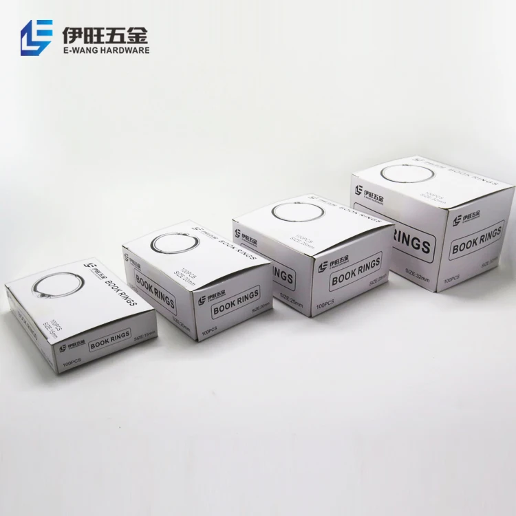 50 мм железные свободные кольца в форме листьев для подвязки книг 50 шт. в белой коробке для карт