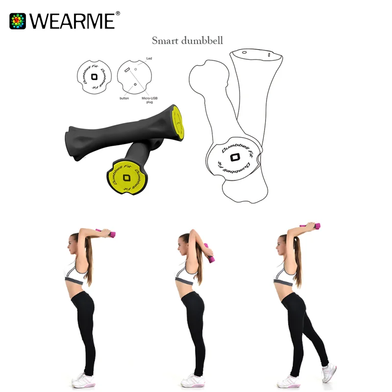 Smart dumbbells with app for manage your workout gym dumbbells