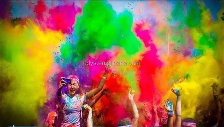 UV Colors run Powder Pigment cosmetic Private Label holi color run powder for parties holi powder