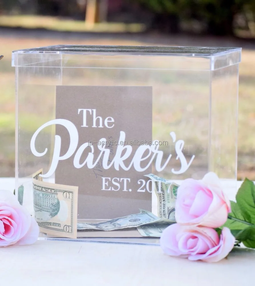 
Acrylic Charity Donation Box Ballot Tip Wedding Wish Well Box 