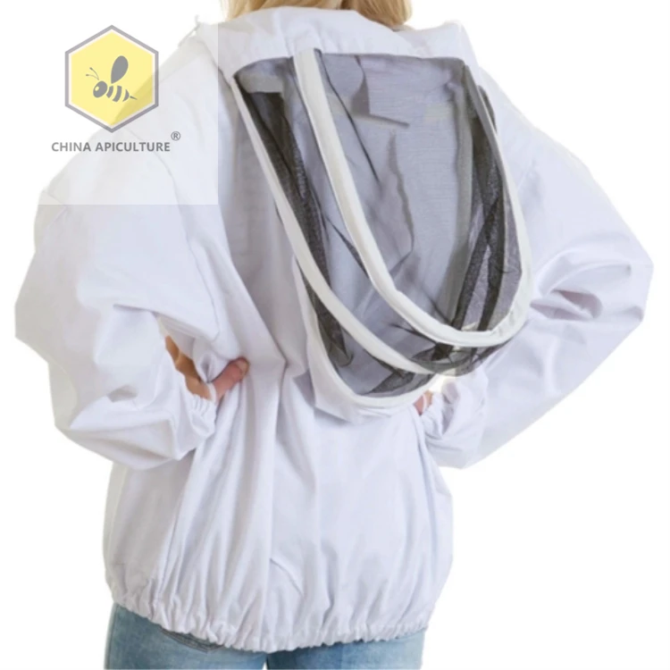 Beekeeping Tools Adult Professional Beekeeping Jacket Beekeeper Hooded Jacket Veil Smoker Bee Jacket