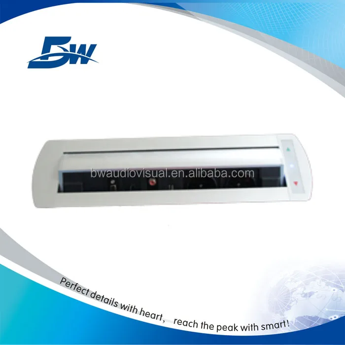 Schuko- socket for table aluminium/Furniture lift system socket