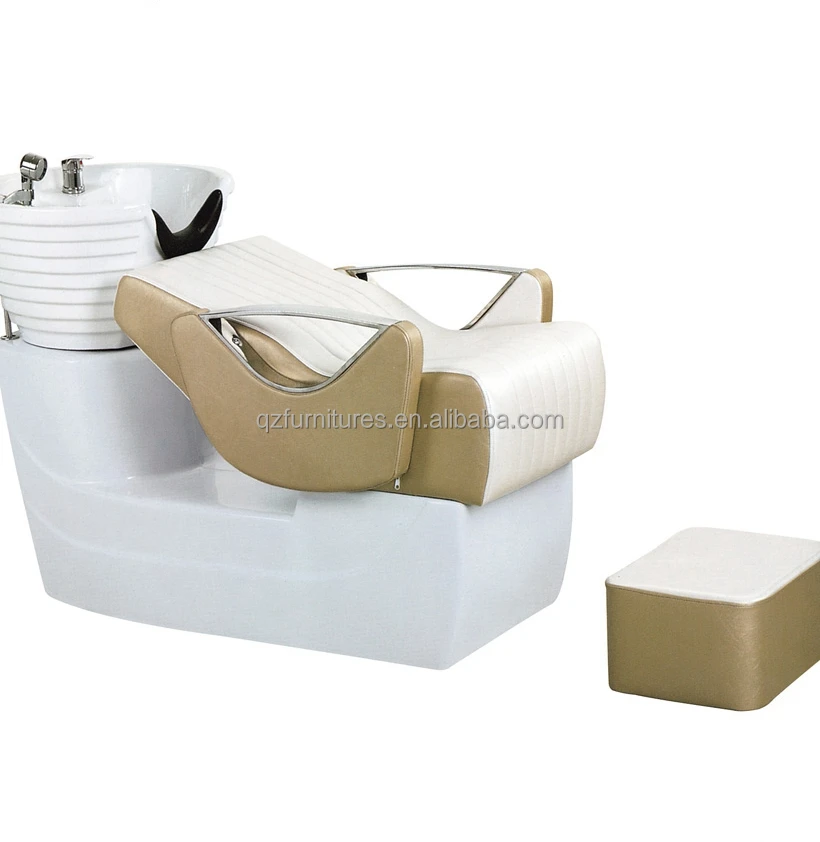 White color shampoo chairs unit from China QZ-L5031