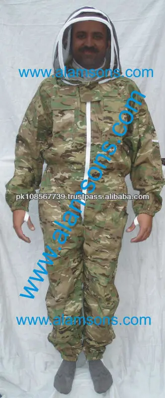 Camo Beekeeping Suit Attached Fencing Veil High Quality Suit  To Protect Themselves From Bee Stings While They Work
