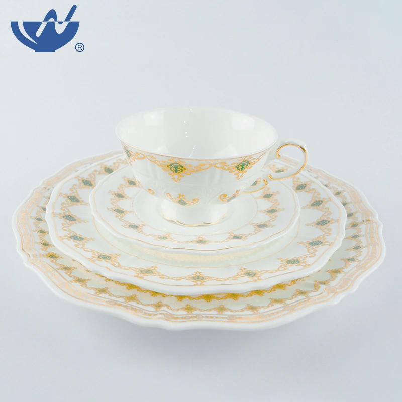 Wholesale Art Printed Ceramic Luxury Afternoon Tea Cup Set