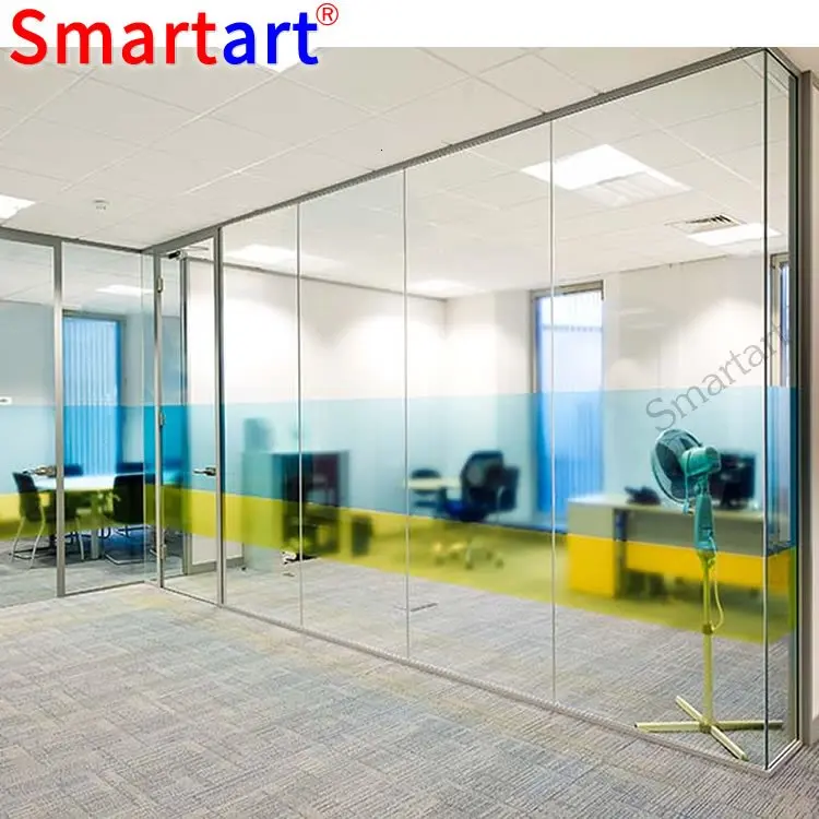 
direct factory price aluminum frame curved glass partition 