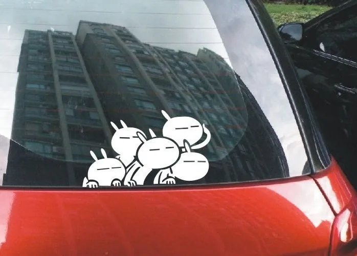 Для продажи высечки мультфильм семейный автомобиль наклейки