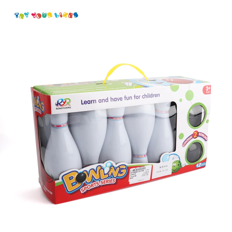 2019 New Funny 10 Pins 2 Balls Indoor Portable Bag Sports Toy Bowling Set for Baby