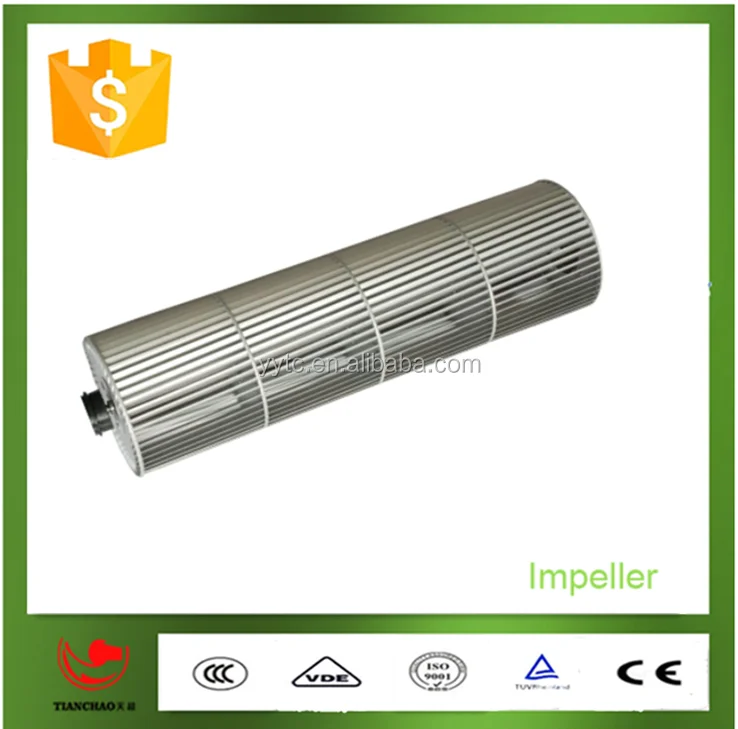 Cross flow impeller aluminium material design for air conditioner
