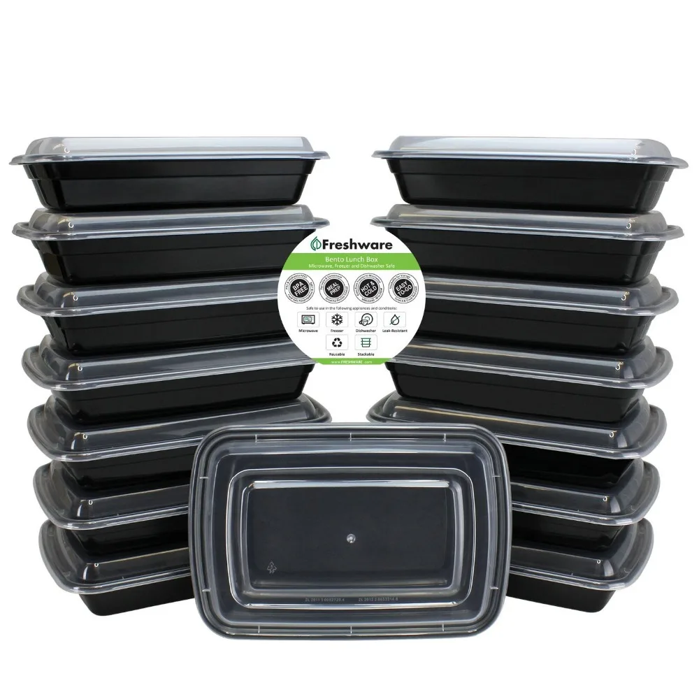  Контейнеры для ланча Bento с 1 отделением и крышками контейнеры хранения продуктов в микроволновой печи посудомоечной машине