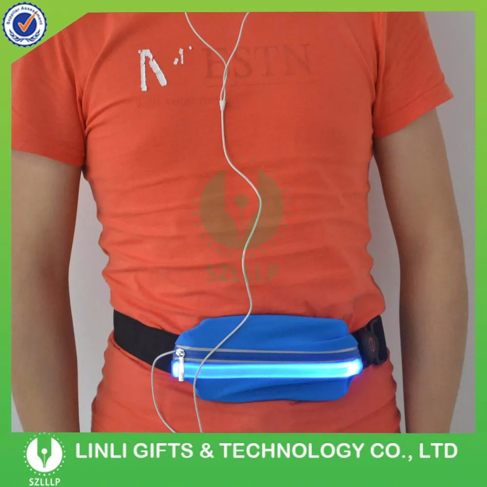 
Wholesale Quality Nylon Flip Running Belt,Led Glow Waist Belt Bag,Led Waist Bag 