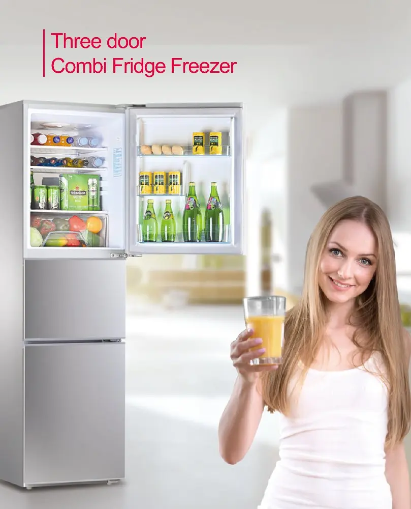 BCD -219 Three Door Combi Fridge Freezer Refrigerator