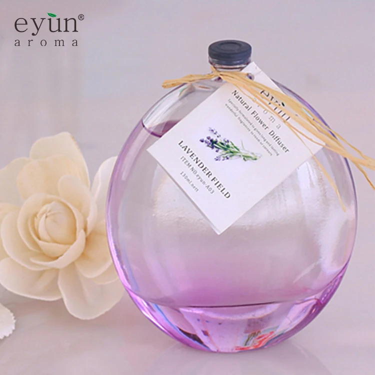 Wedding favor gift fresh air rose scent elegant glass bottle reed diffuser set