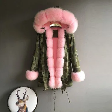 
Custom Warm New Style Parka Fur Jacket for Women 