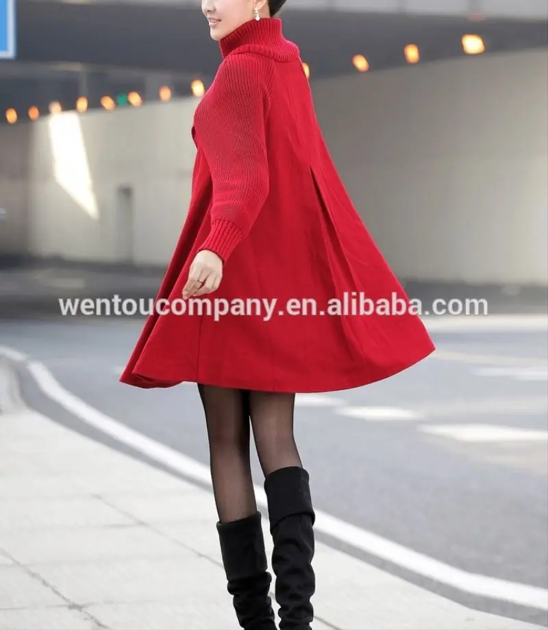 
wholesale hot sale fashion Cloak woolen jacket women coat 