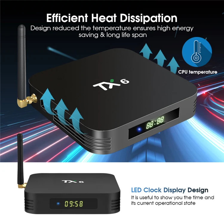 android hd magic tv box videos smart tv android ott box BT TANIX TX6 H6 12gb 16gb / 4G 32G android 9.0 tv box