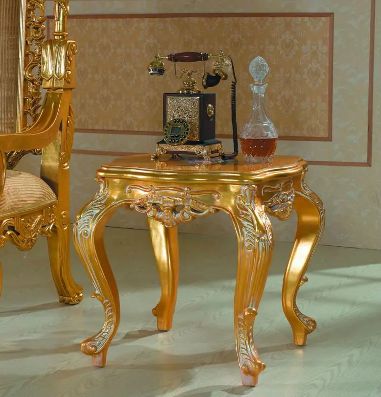 classical baroque furniture -Gilding golden foil royalty table