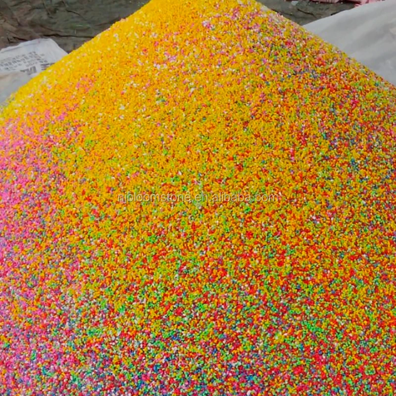 
multiple color dye pea shaped Gravels 