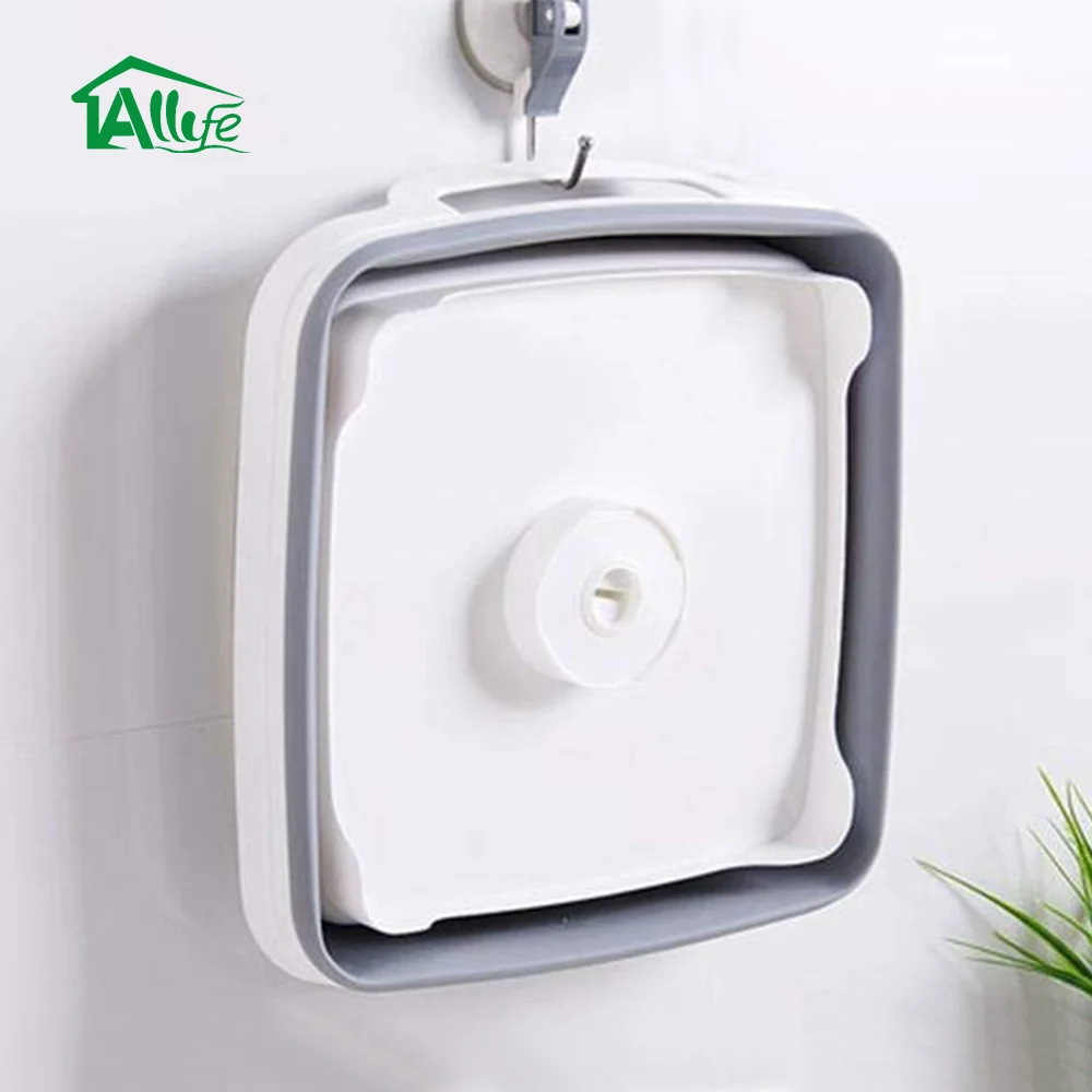 Plastic Dish Tub Small with drain Collapsible Food Strainers DishPan Colander Over the Sink Dish Drainer