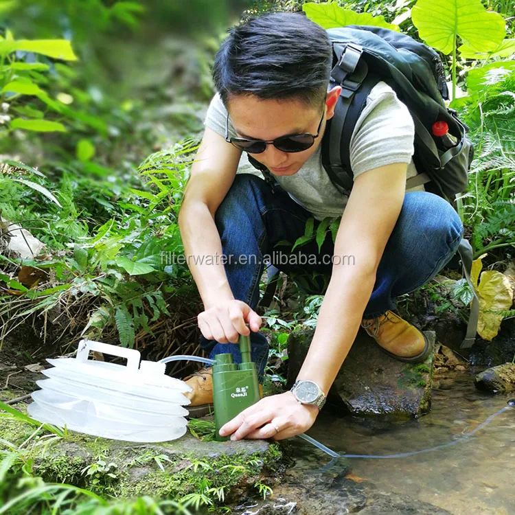 Personal portable Survival Camping Multifunctional water filter equipment for  first aid kit tools,hiking survival