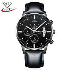 NIBOSI 2309  Luxury Top Brand Mens Watch Relogio Masculino Navy Blue Military Army Analog Quartz Wrist Watches
