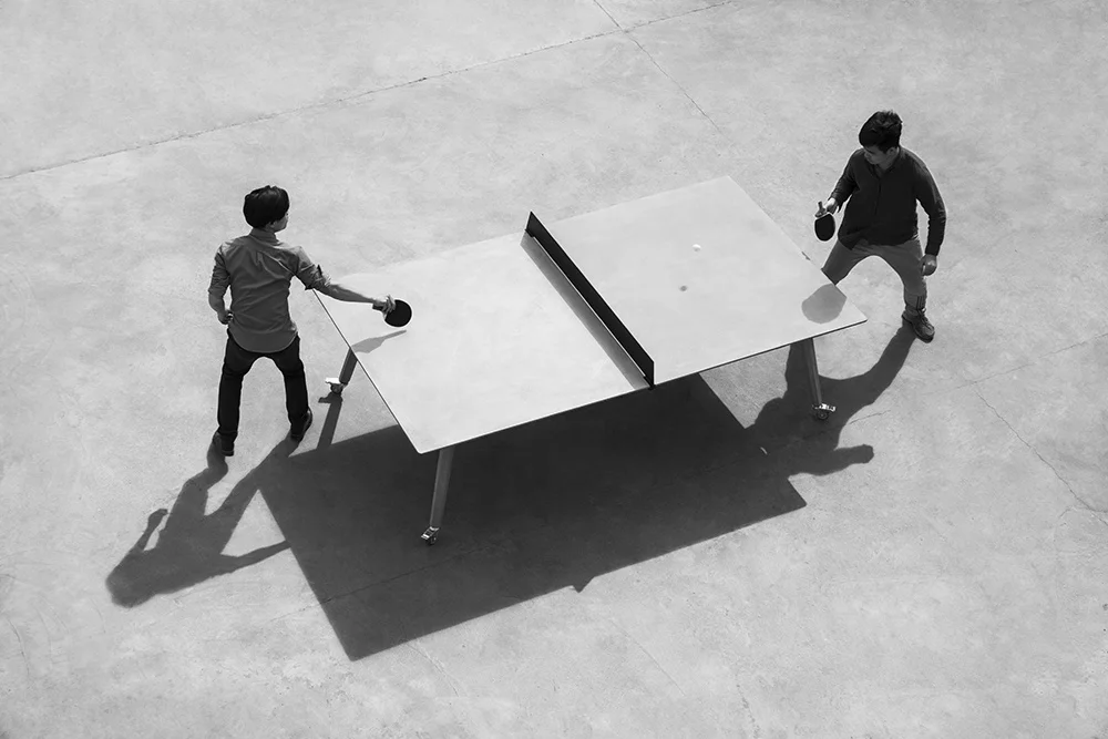 Bentu Zhong movable UHPC concrete table outdoor garden or public table tennis pingpong table