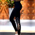 Hot Sale Sports Yoga Pants Printing Letters CAN DO IT Women s Running Workout Compression Tight